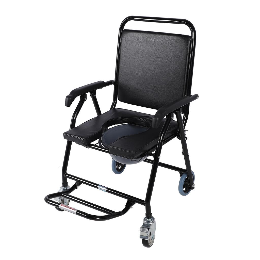 Мобильный горшок с колесами, складной, с высокой грузоподъемностью, утолщенный, инвалидная коляска для туалета для H