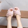 Fashion Women House Slippers Fur Fashion Warm Shoes Woman Slip On Flats Female Slides Cozy Home Furry Slippers