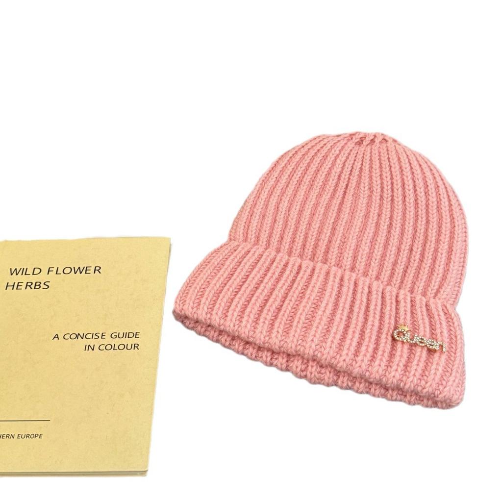 Новая осенне-зимняя алфавитная повседневная шерстяная шапка, большой обхват головы, подчеркивающая лицо, маленькая вязаная шапка, защита ушей, теплая, модная шапка-бини, тренд