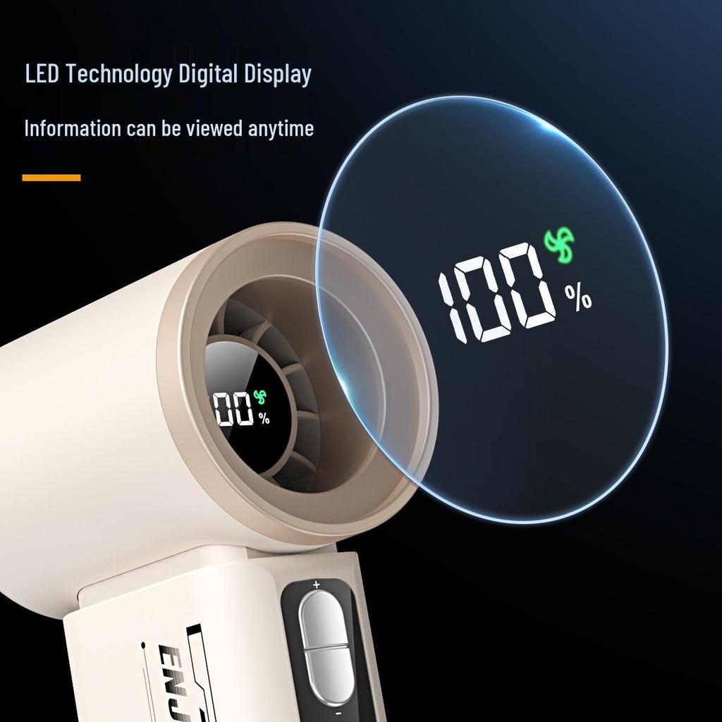 Southeast Asia T08 USB Rechargeable Handheld Fan with Digital Display and Large Airflow