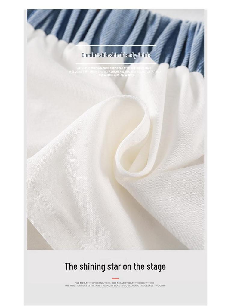 Костюм для джазового танца в корейском стиле для девочек - Детские рваные джинсовые шорты для летнего выступления.