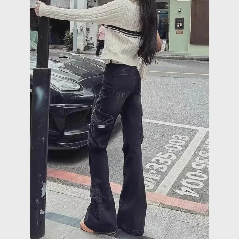 Расклешенные джинсы с высокой талией в стиле ретро для женщин