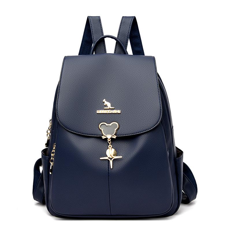 Женский новый модный и универсальный корейский стиль модный кожаный женский рюкзак большой вместимости дорожная школьная сумка маленькая сумка