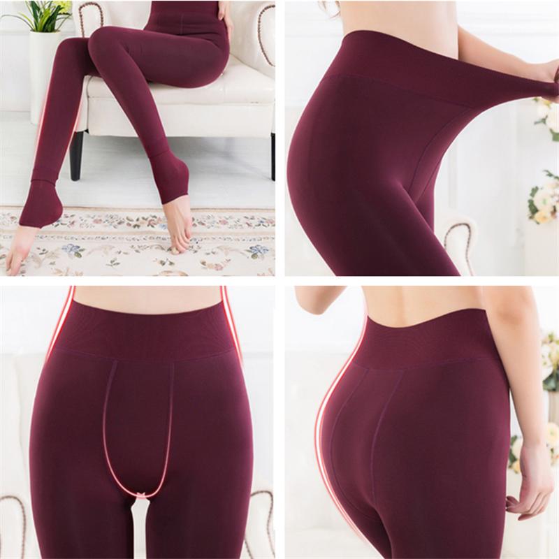 Зимние женские бархатные теплые леггинсы с высокой талией, эластичные леггинсы с высокой эластичностью для экстремально холодной погоды