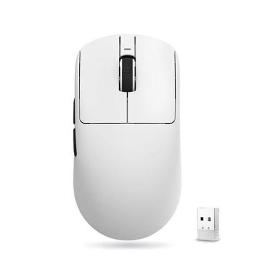 Беспроводная игровая мышь ATK VXE Dragonfly R1 SE+ Белая Сенсор PAW3395 SE 18000 DPI Легкая 55 г Максимум 70 часов 5 программируемых кнопок Внутренняя