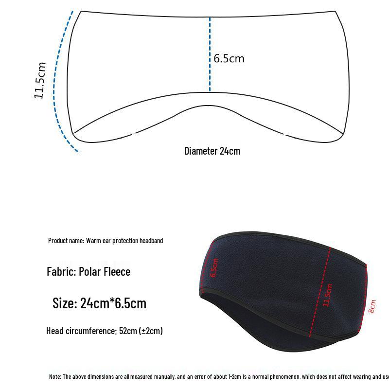 Polar Fleece Ear Warmer Headband: Windproof, Cold Protection for Cycling, Skiing, and Outdoor Sports