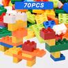 70PCS Building Blocks City DIY  Bricks Bulk Model Figures Educational Kids Toys construction blocks Compatible All Brands