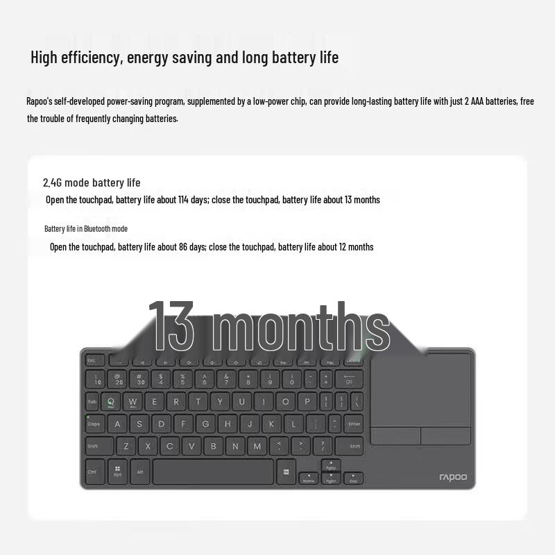 Rapoo E900T Multi-Mode Touchpad Keyboard