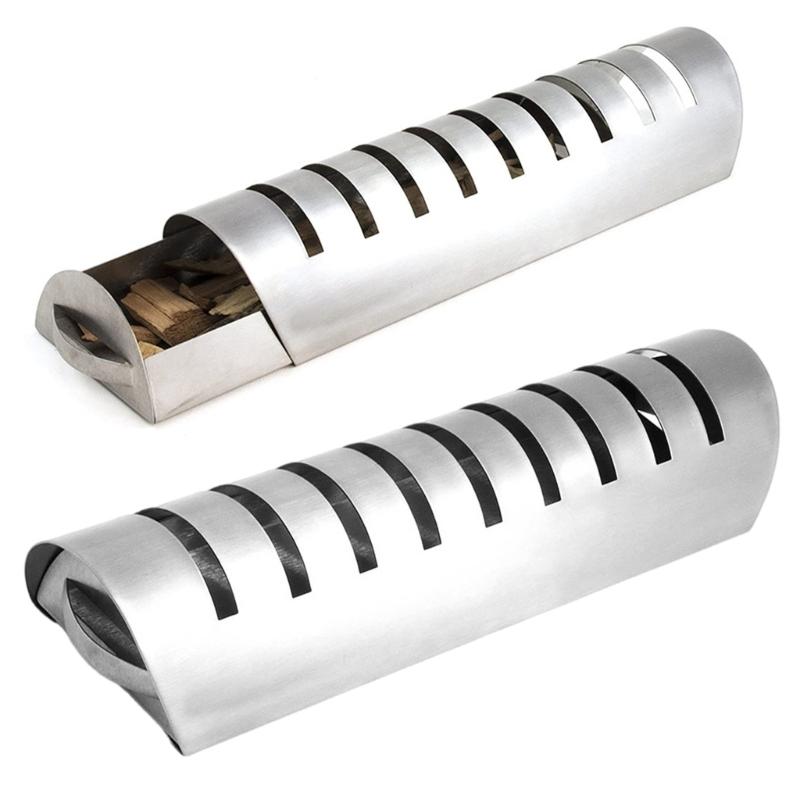 Нержавеющая сталь Коптильня для барбекю Приготовление копчением Генератор дыма Барбекю Гриль Коптильня Коробка Труба Аксессуары для гриля Простота в использовании