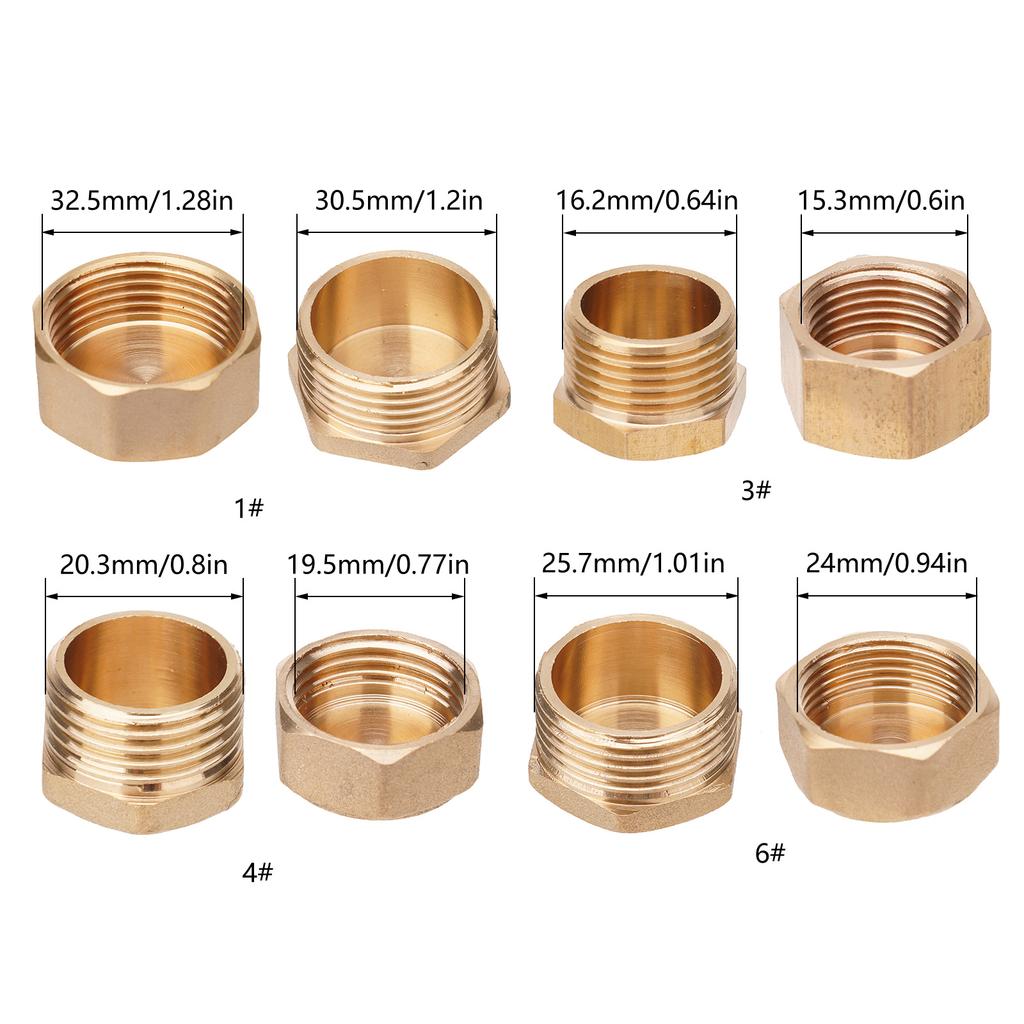 Upgraded Threaded Pipe Stoppers Blanking Plug Threaded Pipe Closures Sealing Solution 12pcs/set for Water Connections