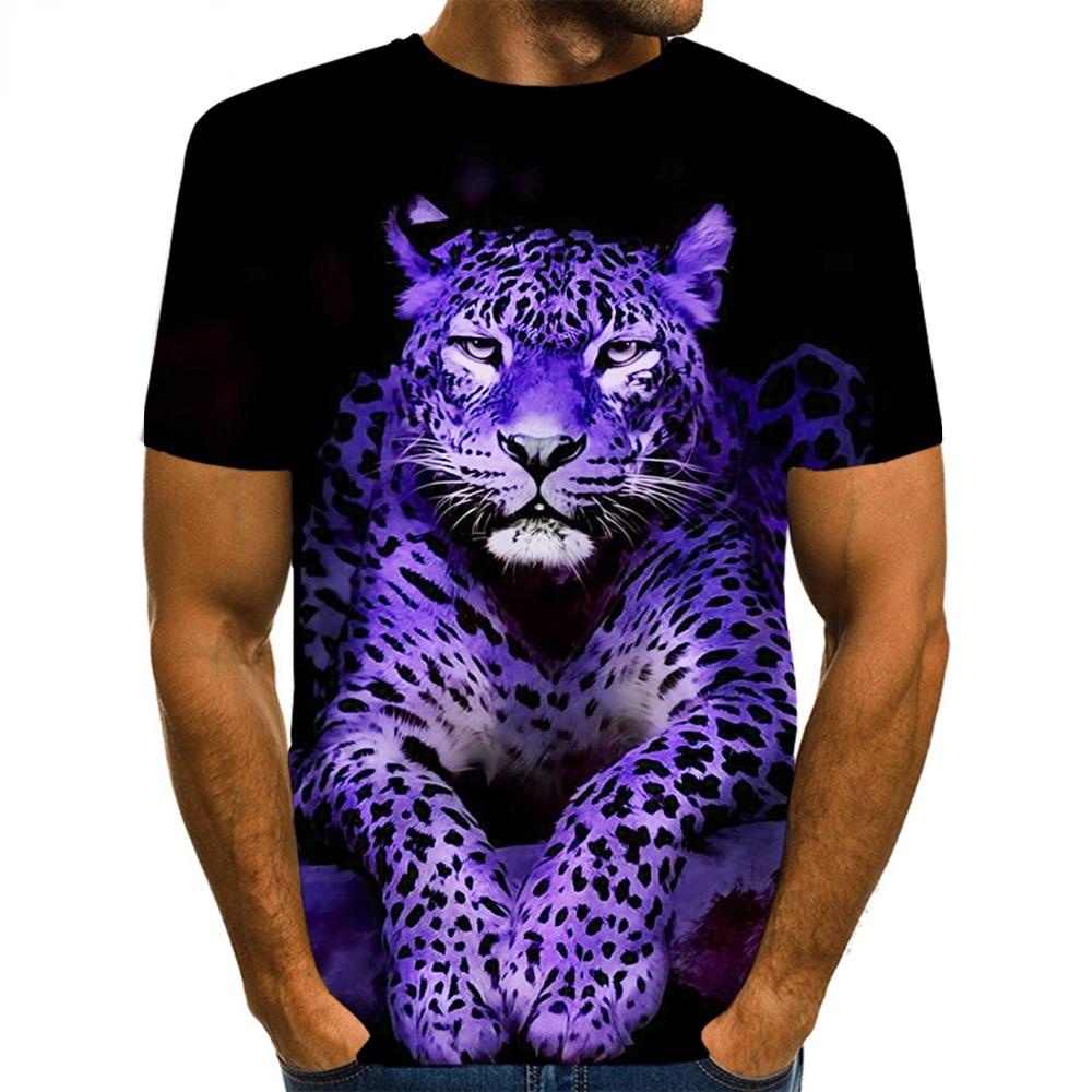 Мужская футболка с леопардовым принтом и 3D-принтом, мужская летняя футболка с рисунком животных и изображением зверя, женская/мужская новинка, уличная одежда в стиле хип-хоп