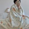 Двухслойный мультяшный флисовый плед с щенком, толстый теплый плед из искусственной овечьей шерсти для дивана-кровати, осень-зима, мягкий плюшевый клетчатый
