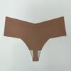 Women Panties Briefs Seamless Quick Dry Ice Silk Solid Color Anti-septic Mid Waist Thong Stretchy Butt-lifted Thin Female Underpants Underwear