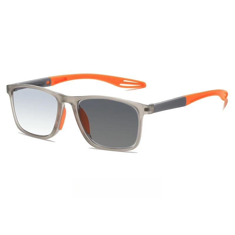 Unisex HD Sports Photochromic Reading Glasses Fashion Non-slip Anti Blue Light Eyeglasses UV Protection Diopter +1.0 TO +4.0