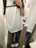 Women's Plus Size Retro White Mid-Length Cotton T-Shirt