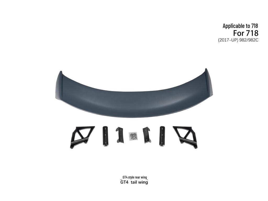 Porsche 718 GT4 Rear Spoiler Assembly for 2016-2025 Models