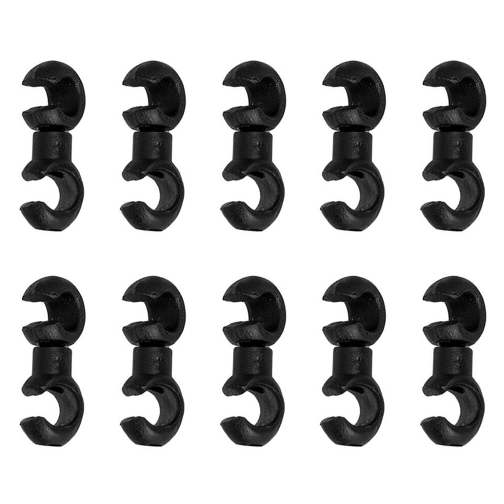 10 шт., зажимы для велосипедного троса, вращающиеся крючки, MTB велосипедный переключатель, трос переключения тормозного троса, крепление корпуса