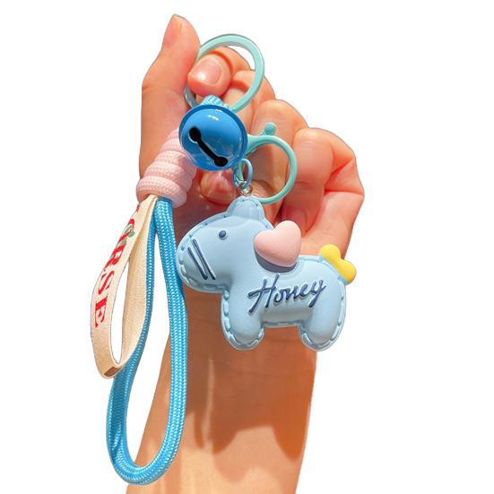 Resin Keychain Horse Design Lightweight Portable Key Chain with Lanyard Minimalist Style Key Holder