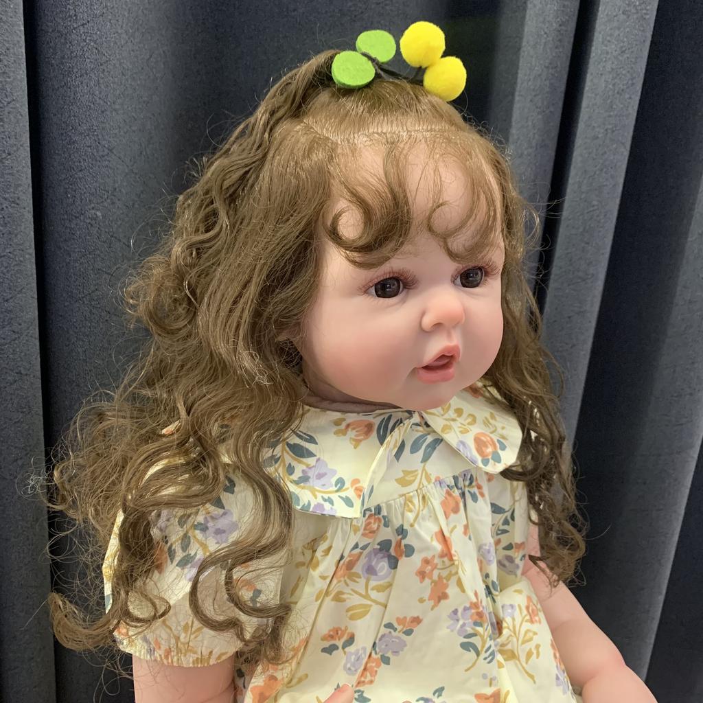 BZDOLL Кукла Реборн с длинными волосами, игрушка, 3D-раскраска кожи с венами, винил для девочки 60 см 24 дюйма, принцесса, малыш, искусство, бебе, подарок на день рождения