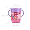 Baby Sip Cup with 360Degree Rotating Lid Portable Easy Grip Handle Leakproof Cup Learning Drink Water Bottle
