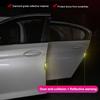2 шт., светоотражающие полосы для автомобиля, защита для бампера, защитная наклейка из углеродного волокна, предупреждающая наклейка для автомобиля, лента против царапин, украшение автомобиля