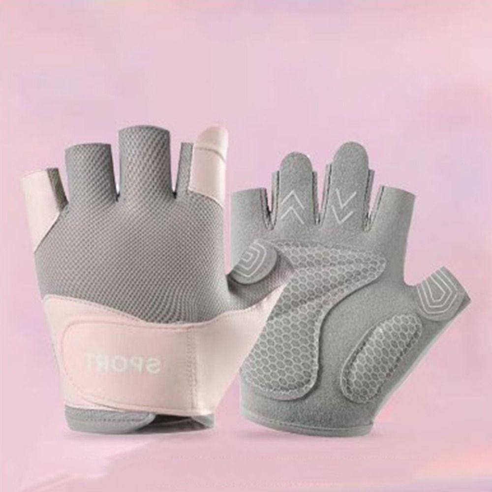 Sturdy Workout Gloves Anti-slip Split Finger Gloves Leisure Gym Gloves  Shock Absorption