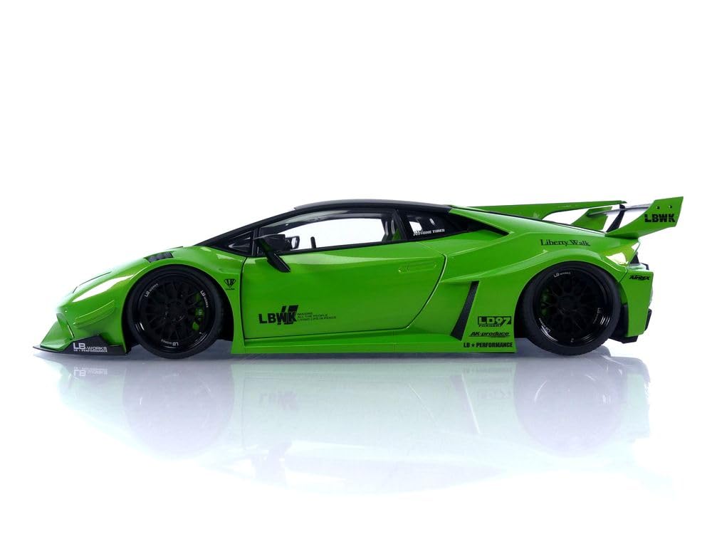 AUTOart Liberty Walk Works Lamborghini Huracan GT Pearl Green Finished Product 1/18 LB-Silhouette