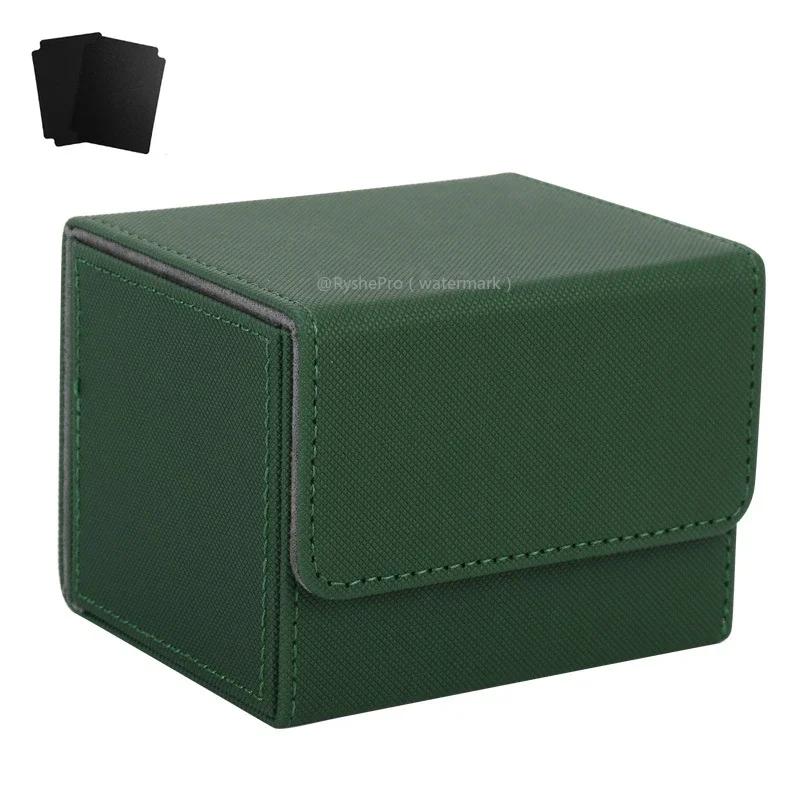 Commander Card Deck Box Fit 100+ Single Sleeved Card Storage Box Leather Magnet Magic Gathering Card Case for TCG CCG MTG Cards