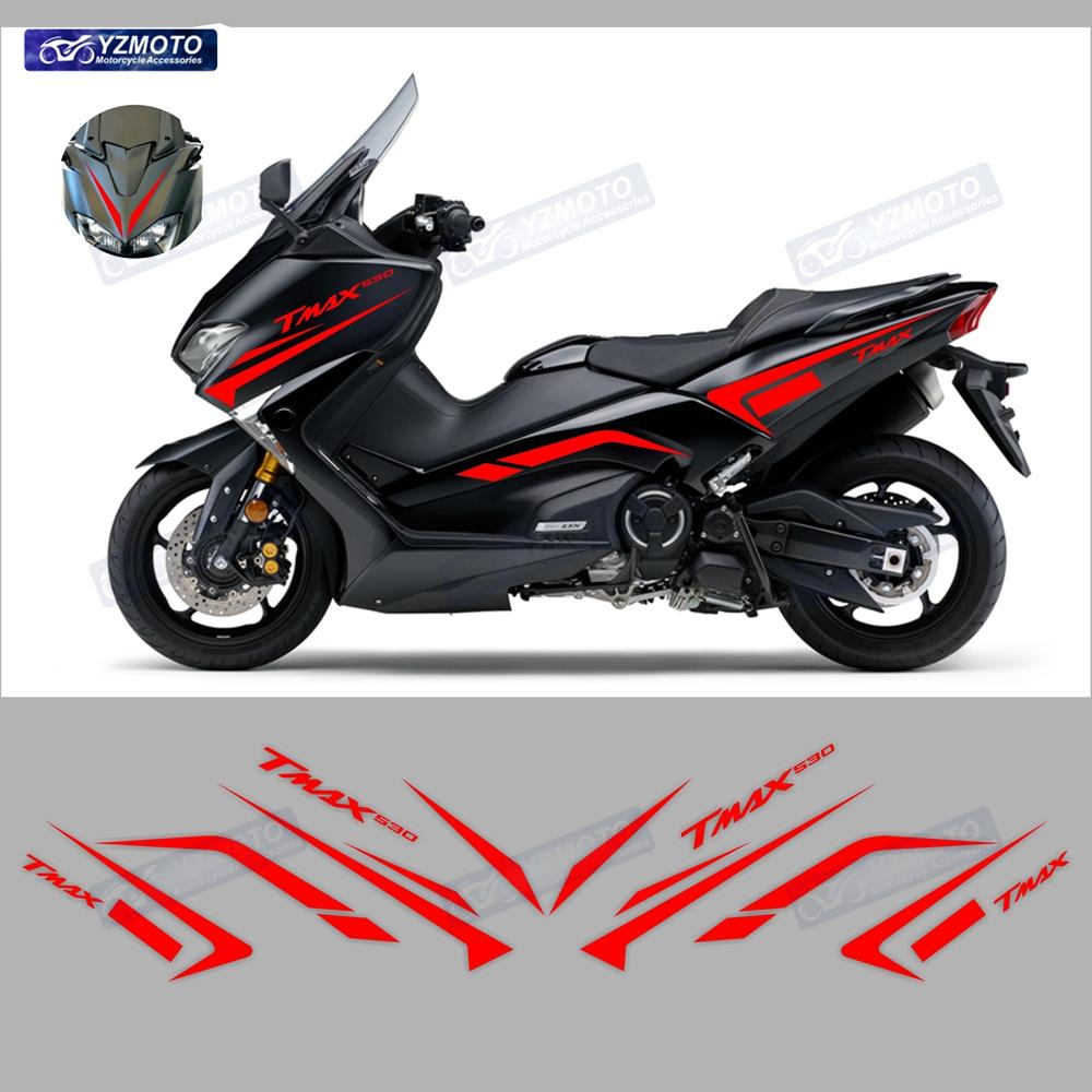 Для Yamaha TMAX530 2017 2018 2019 TMAX Мотоциклетные Аксессуары Полный Комплект Наклеек на Пластик Мотоцикла Водонепроницаемые Наклейки на Кузов