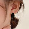 New Design Irregular Metal Black Earrings for Women Vintage Jewelry Fashion Aesthetic Earrings Accessories