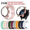 Silicone Watch Band and PC Case Cover For Garmin Forerunner 965 265 265S 255 255S Accessories Quickfit Silicone Strap