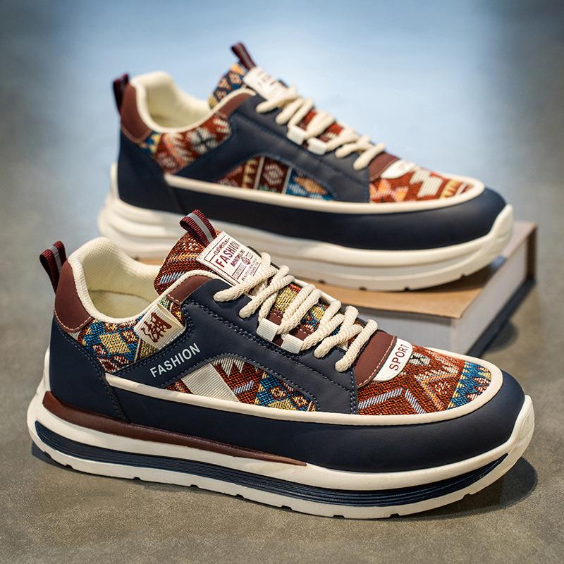 Мужская обувь Летняя Дышащая Вышитая Повседневная Спортивная Обувь для Скейтборда Тренд Универсальные Кроссовки с Увеличением Роста Мужские zapatos de hombre