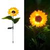 Солнечный светильник-подсолнух 1/3 головки, уличные газонные светильники, водонепроницаемый, имитация цветочного ландшафтного светильника для домашнего сада, рождественского декора