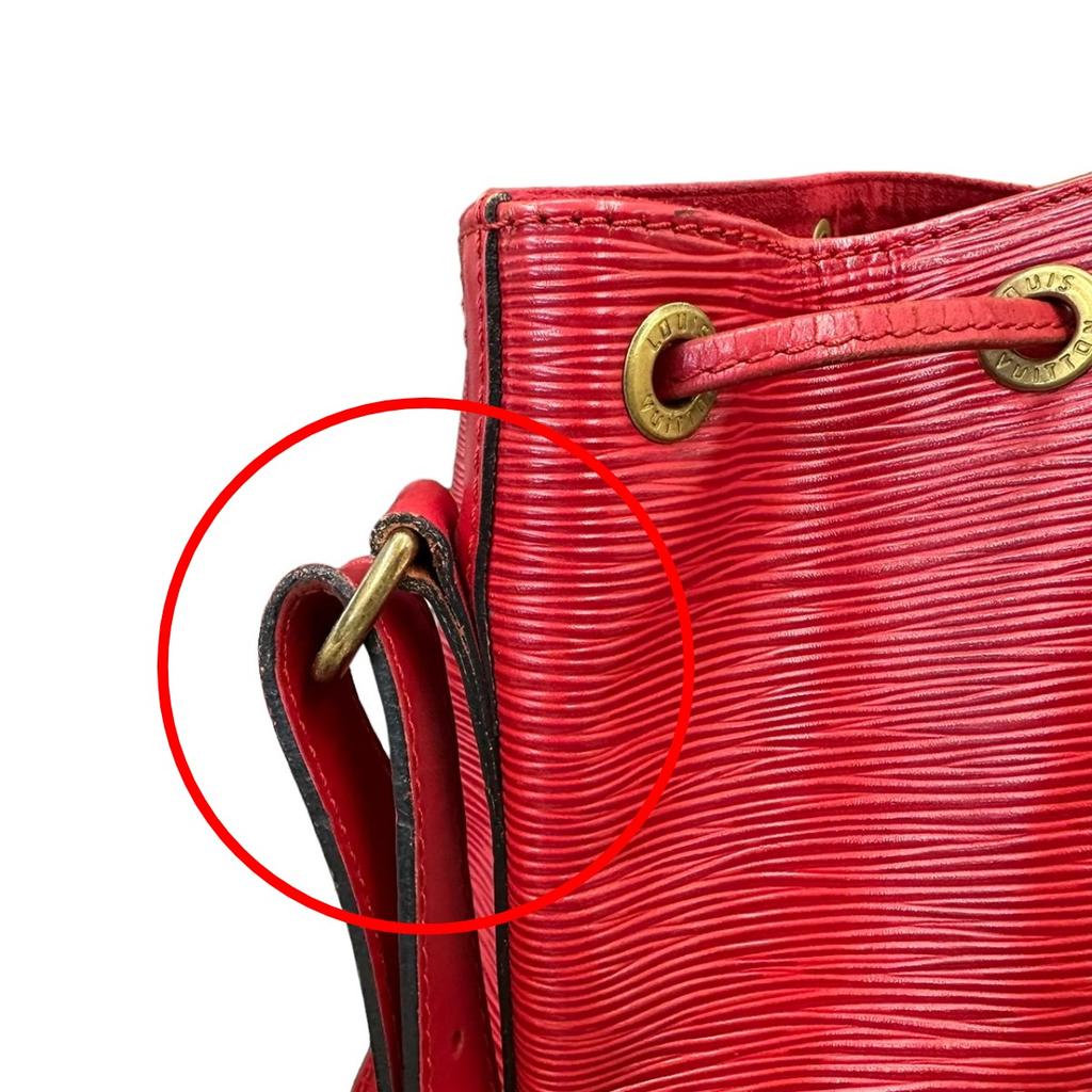 LOUIS VUITTON Epi Petit Noe Shoulder Bag Epi Leather Castarian red Women M44107 Used