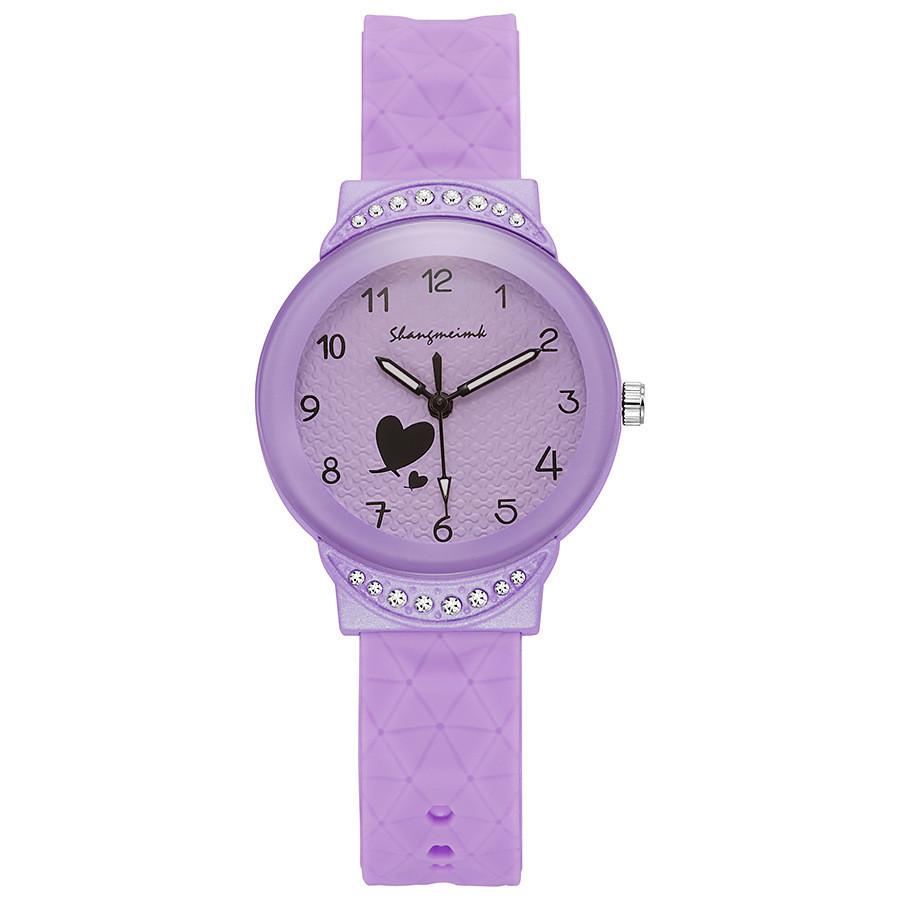 Студенческие часы для девочек, кварцевые, на силиконовом ремешке, с декоративным циферблатом, для подростков средней школы