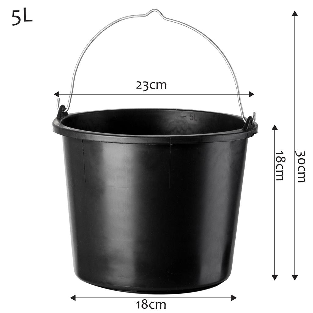 KADAX Wiadro Plastikowe Budowlane Gospodarcze 5L 20szt