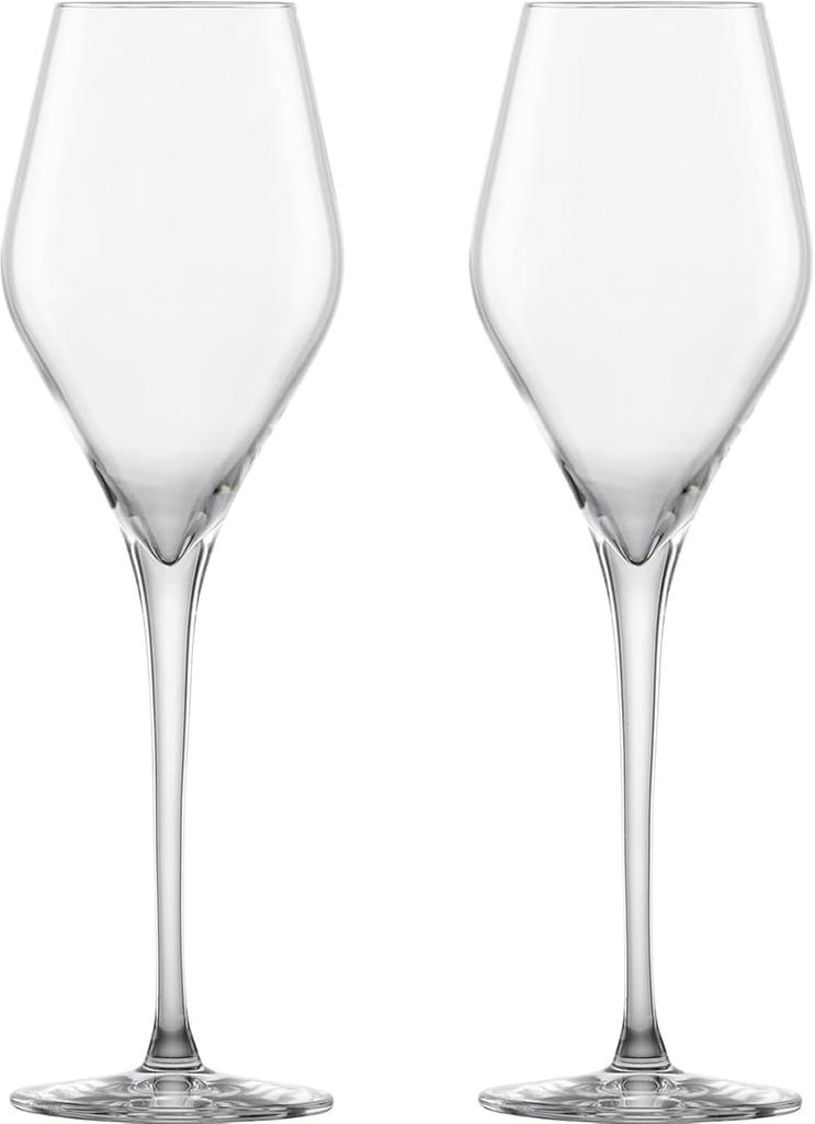 Zwiesel Champagne Glasses, Finesse, for Champagne and Sparkling Wine, Pair of 2, Machine-Made, m118607