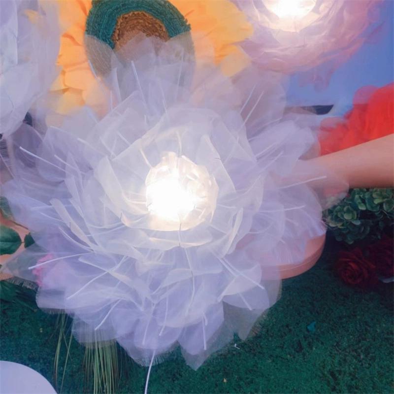 Пион Цветок Атмосфера Цветочная Лампа Декоративный Цветок Креативный Шелковый Напольный Светильник Eugen Гостиная Готовый Продукт Чистая Ручная Работа