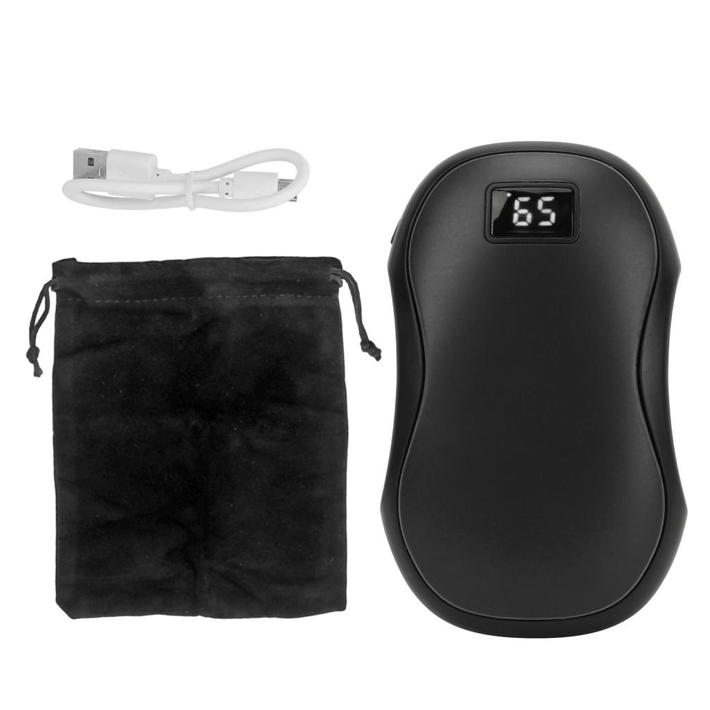 Электрическая грелка для рук Перезаряжаемый павербанк Двусторонняя нагревательная панель Дисплей 6000 мАч Карманный размер Рука