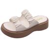 Sandals women's summer 2025 new fashion outer wear muffin bottom double belt casual high-end elastic band slippers women