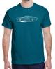 1970 1971 Ford Torino Fastback Redline Design Tshirt
