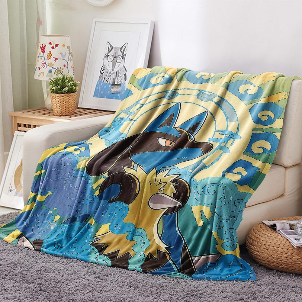 Lucario2 Flannel Blanket, High quality Comfortable for All Seasons, Home Decor, Warmth and Comfort