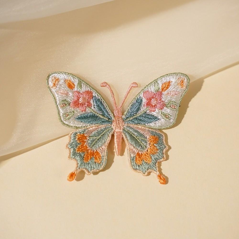 2pcs 2pcs Flower Patches Embroidery Design Butterfly Patches Heat Transfer Patches For DIY Clothing