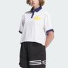 Adidas Originals Trefoil Varct Polo Shirt With Logo Patchwork Women Tops White IU4768