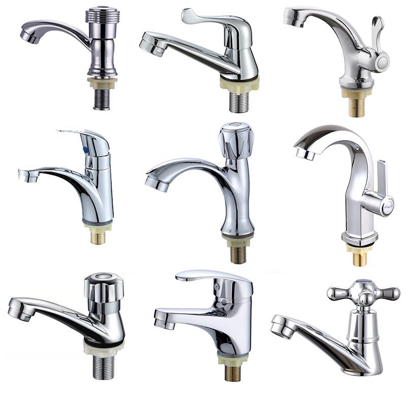 Alloy Washbasin Desktop 20MM Single Hole Quick Opening Faucet Washbasin Vertical Single Cooling Faucet Bathroom Faucet
