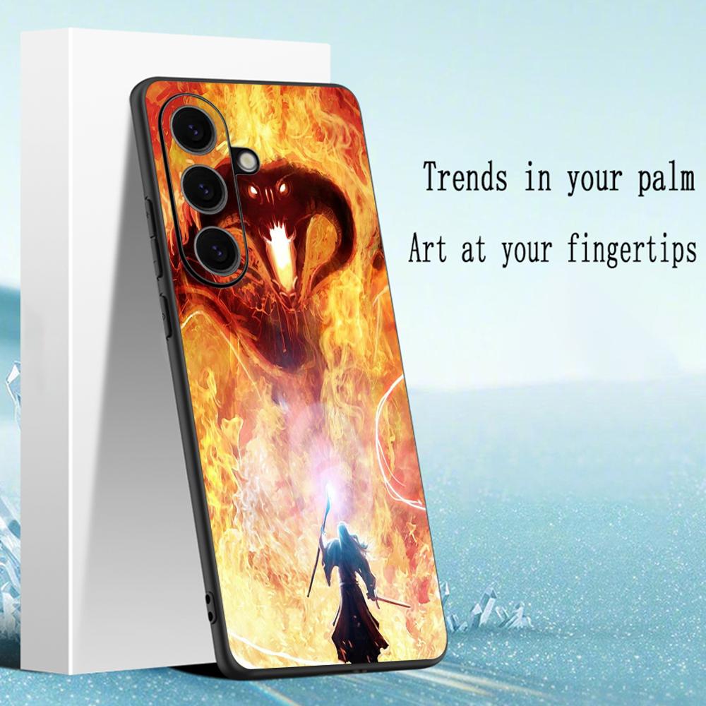 Lord Rings Rohirrim cool ins Phone Case For Samsung Galaxy S25 S24 S23 S22 S21 S20 Plus Ultra Note20 Soft Black