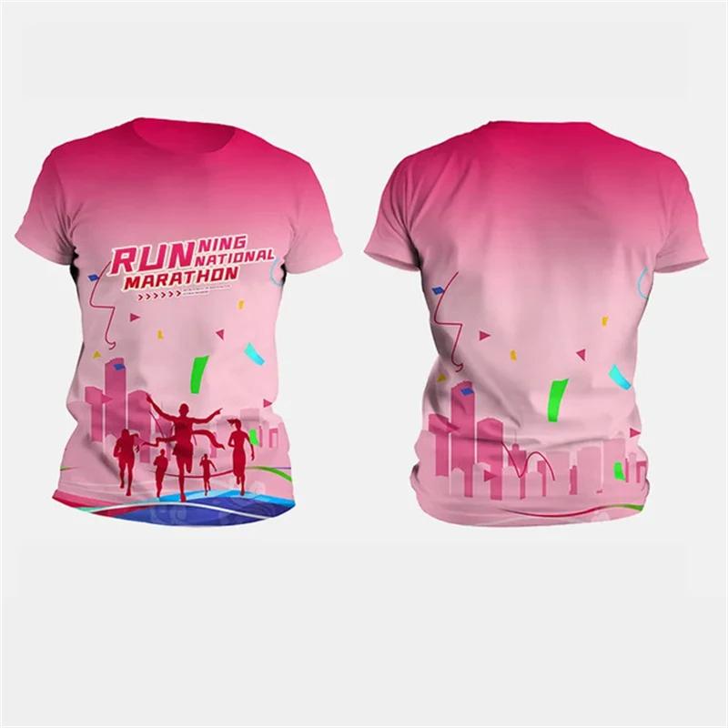 Мужская футболка для фитнеса и бега на открытом воздухе, спортивные футболки, новые летние повседневные женские топы с короткими рукавами, модные топы в стиле Харадзюку с 3D-градиентом