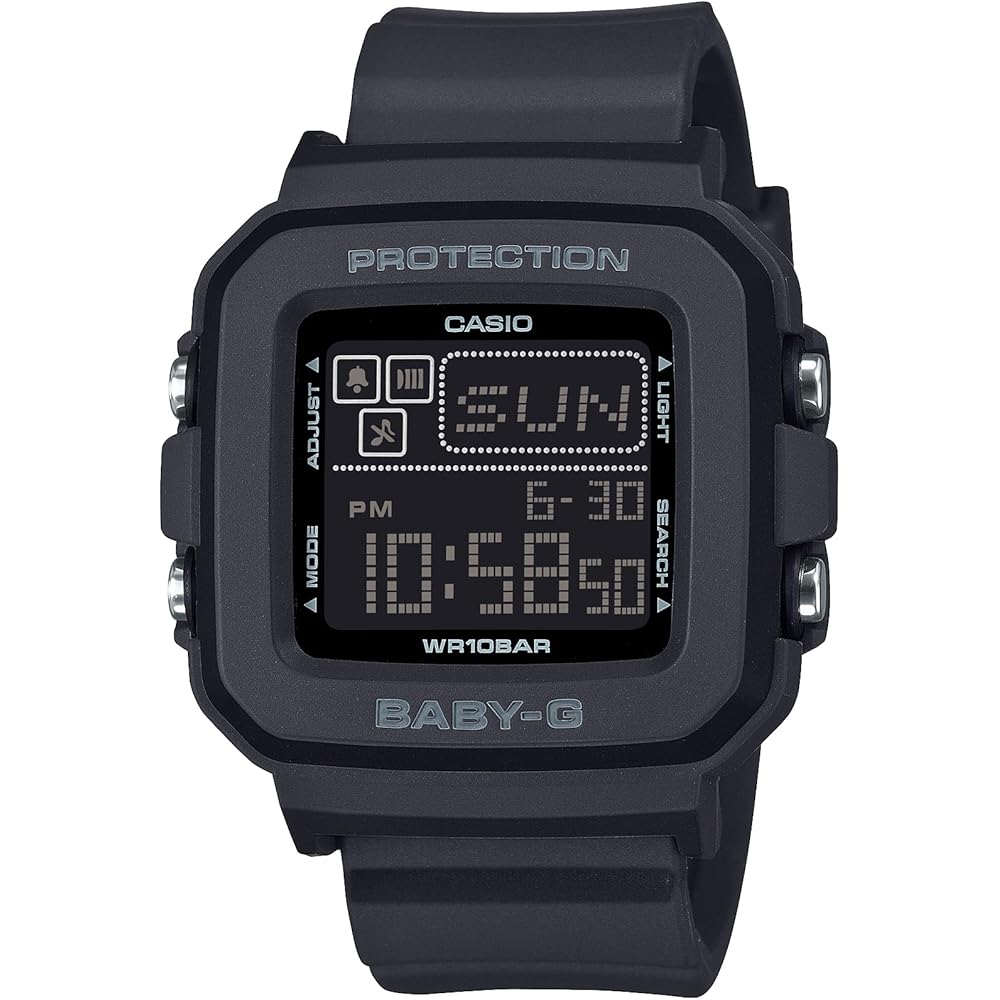 Casio Baby-G BGD-10-1JF Женские черные часы Водонепроницаемые Стильный дизайн