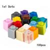 100 шт./лот Детали MOC 3005 Кирпич 1x1 Совместимые фигурки Кирпичи DIY Сборные Строительные блоки Частица Детская Головоломка Игрушки для развития мозга Подарок
