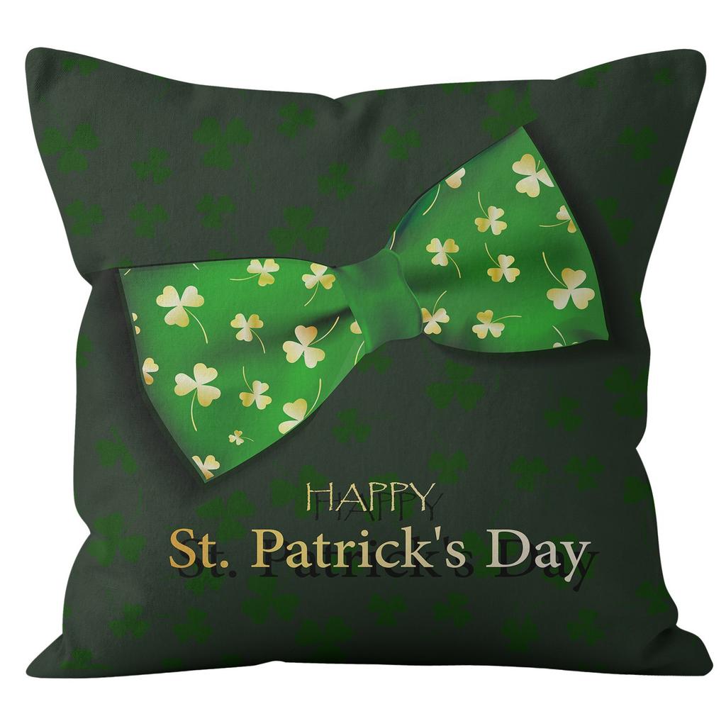 Наволочка для дома Ст. Наволочка на День святого Патрика Четырехлистный клевер Клетчатая Наволочка на диванную подушку